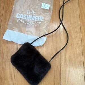 The Cashmere Project NEW Faux Fur Brown MINI Crossbody Bag